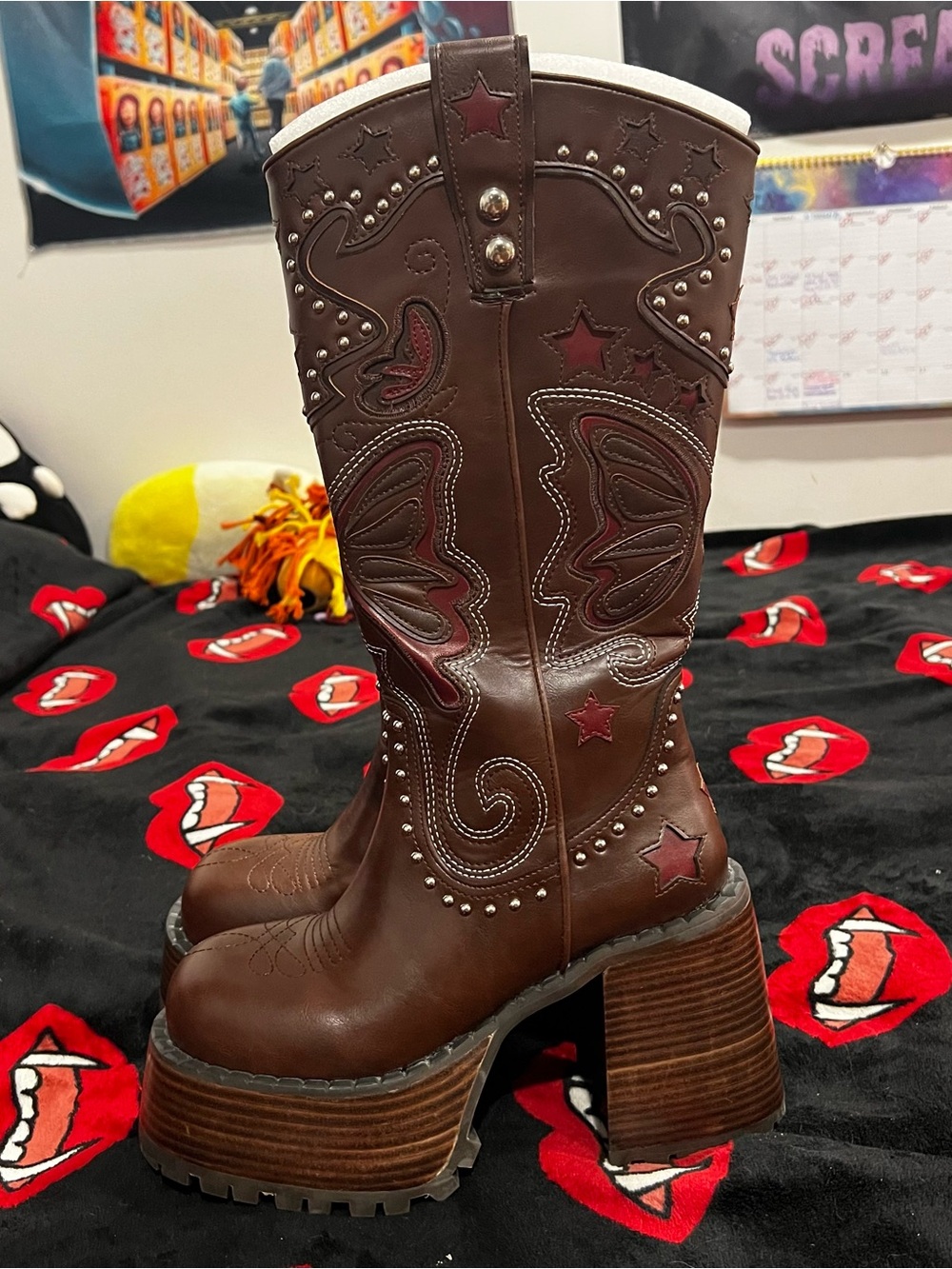 Dolls Kill x Bratz - The Wild West Platform Boots - Brown - Picture 4 of 7